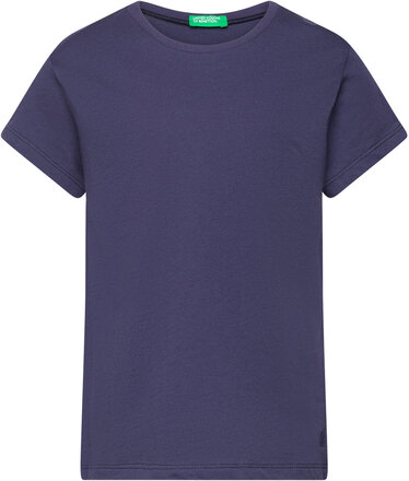 Short Sleeves T-Shirt T-shirts Short-sleeved Blå United Colors Of Benetton*Betinget Tilbud