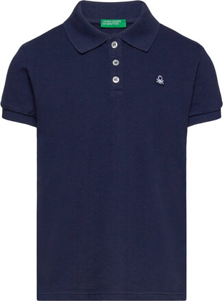 H/S Polo Shirt Tops T-shirts Polo Shirts Short-sleeved Polo Shirts Navy United Colors Of Benetton