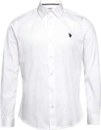 Uspa Shirt Flex Calypso Men Skjorte Uformell Hvit U.S. Polo Assn.*Betinget Tilbud