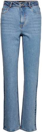 Vmdrew Hr Str Two T D Jeans Gu3155 Bottoms Jeans Straight-regular Blue Vero Moda