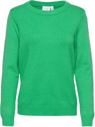 Viril O-Neck L/S Knit Top - Noos Pullover Grønn Vila*Betinget Tilbud