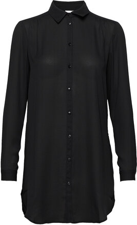 Vilucy Button L/S Tunic - Noos Tops Tunics Black Vila