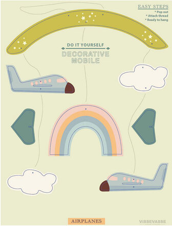 Airplanes - Mobile Baby & Maternity Baby Sleep Mobile Clouds Multi/patterned Vissevasse