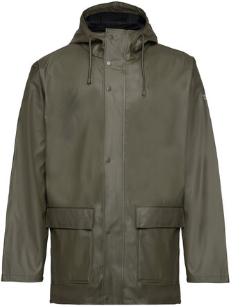 Torsten M Rain Jacket Outerwear Rainwear Rain Coats Kakigrønn Weather Report*Betinget Tilbud