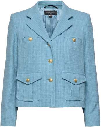 Negelia Blazers Bouclé Blazers Blå Weekend Max Mara*Betinget Tilbud