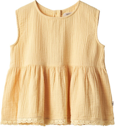 Top Lace Hannah Tops T-shirts Sleeveless Yellow Wheat