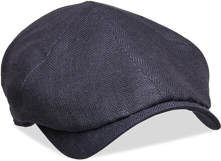 Newsboy Slim Cap Accessories Headwear Flat Caps Blå Wigéns*Betinget Tilbud