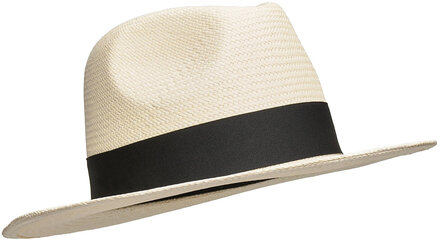Fedora Panama Hat Accessories Headwear Hats Svart Wigéns*Betinget Tilbud