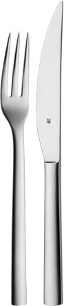 Nuova Steak/Pizza Bestik 12 Stk Sæt Home Tableware Cutlery Steak Cutlery Silver WMF