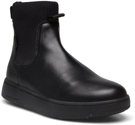 Taylor Leather Shoes Chelsea Boots Sock Boots Ankle Boot - Flat Svart WODEN*Betinget Tilbud