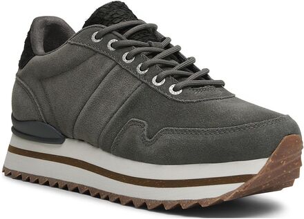 Nora Iii Suede Plateau Lave Sneakers Grå WODEN*Betinget Tilbud