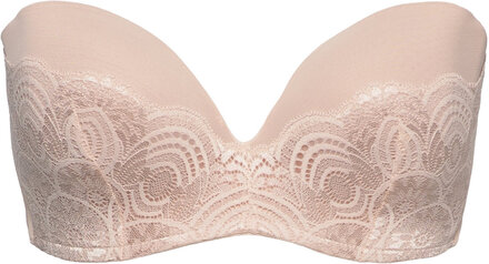 Refined Glamour Perfect Strapless Lingerie Bras & Tops Push Up Bras Cream WONDERBRA