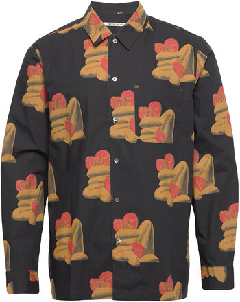 David Jm Street Fink Shirt Skjorte Uformell Multi/mønstret Wood Wood*Betinget Tilbud