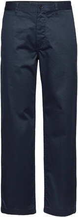 Stefan Classic Trousers Designers Trousers Chinos Black Wood Wood