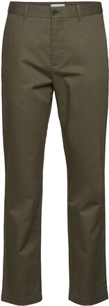 Marcus Light Twill Trousers Chinos Bukser Grønn Wood Wood*Betinget Tilbud