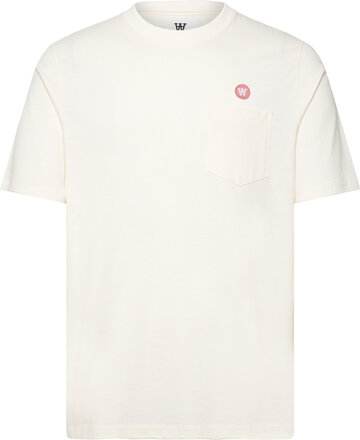 Adi Pocket Resort T-Shirt Gots Tops T-Kortærmet Skjorte White Double A By Wood Wood