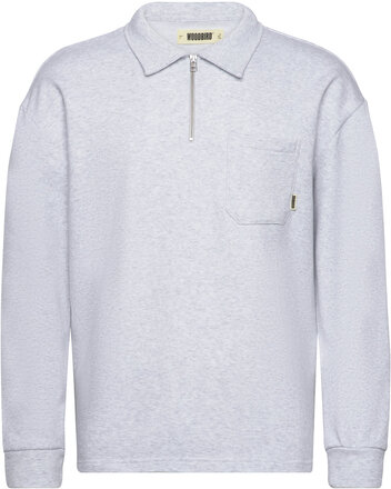 Dom Half-Zip Sweat Designers Sweat-shirts & Hoodies Sweat-shirts Grey Woodbird