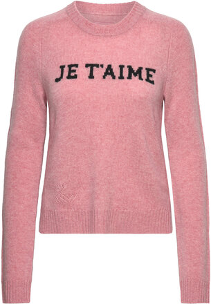 Lili Ws Je T Aime Designers Knitwear Jumpers Pink Zadig & Voltaire