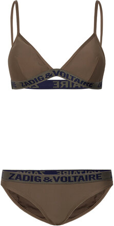 Wording Triangle Bikini Bikini Grønn Zadig & Voltaire*Betinget Tilbud