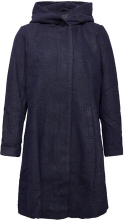 Mcharlene, L/S, Coat Outerwear Coats Winter Coats Marineblå Zizzi*Betinget Tilbud