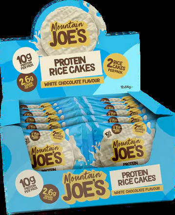 Mountain Joe's Protein Rice Cake, 12x64g, White Chocolate