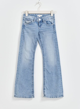 Gina Tricot - Chunky low flare jeans - young-low-waist - Blue - 158 - Female