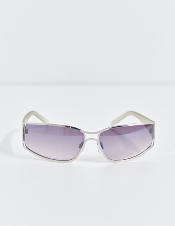 Gina Tricot - Slim metal sunglasses - Solbriller - Silver - ONESIZE - Female