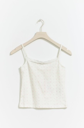 Gina Tricot - Y pj singlet - young-tops - White - 170 - Female