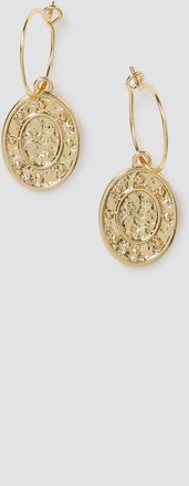 Gold Coin Drop Hoops