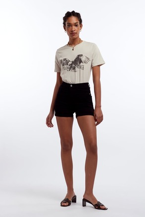 Gina Tricot - Molly denim shorts - Denimshorts - Black - XXL - Female