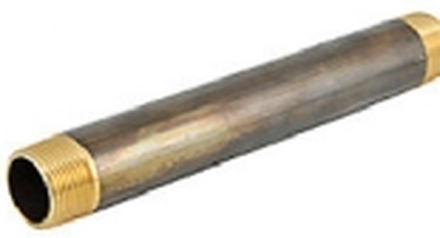 Nippelrør 1/2 - 80 mm - Messing rør