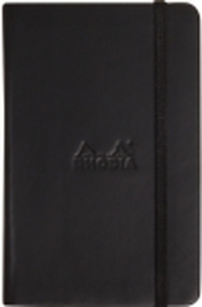 Notesbog Rhodia A5, linjeret, sort, 96 ark, 90 g