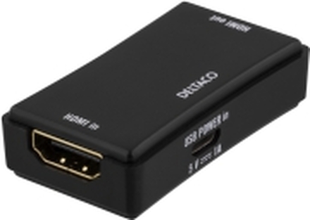 DELTACO HDMI-7036 - Forsterker - HDMI - 19 pin HDMI Type A / 19 pin HDMI Type A - opp til 40 m