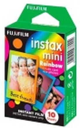 Fujifilm Instax Mini Rainbow - Hurtigvirkende fargefilm - ISO 800 - 10 eksponeringer