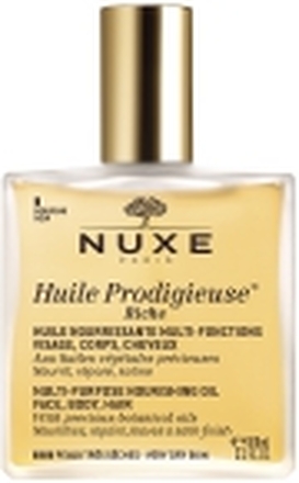 Nuxe fuktighetsgivende olje for ansikt, kropp og hår Nuxe Huile Prodigieuse Rich 100 ml