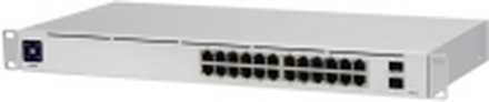 Ubiquiti UniFi Switch USW-24-POE - Switch - Administreret - 24 x 10/100/1000 (16 PoE+) + 2 x Gigabit SFP - desktop, monterbar på stativ - PoE+ (95 W)