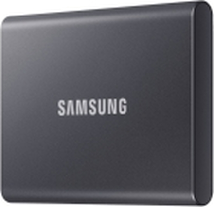 Samsung T7 MU-PC1T0T - SSD - kryptert - 1 TB - ekstern (bærbar) - USB 3.2 Gen 2 (USB-C kontakt) - 256-bit AES - titangrå