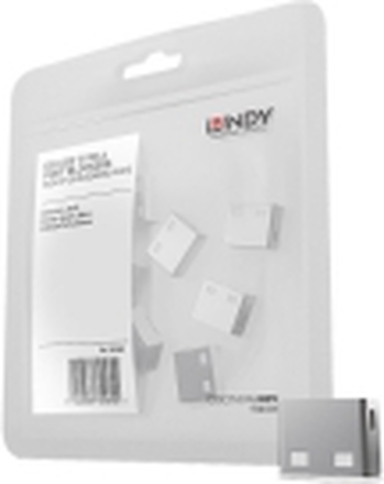 Lindy USB Port Blocker - USB-portsperrer - hvit (en pakke 10)