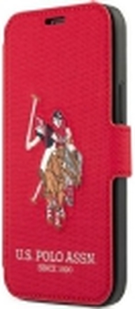 Deksel Us Polo Assn US Polo USFLBKP12MPUGFLRE iPhone 12/12 Pro 6.1 Rød/Rød bok Polo Broderi Collection