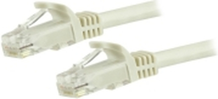 StarTech.com 3m CAT6 Ethernet Cable, 10 Gigabit Snagless RJ45 650MHz 100W PoE Patch Cord, CAT 6 10GbE UTP Network Cable w/Strain Relief, White, Fluke Tested/Wiring is UL Certified/TIA - Category 6 - 24AWG (N6PATC3MWH) - Koblingskabel - RJ-45 (hann) til RJ