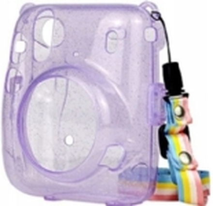 LoveInstant Case Case Cover For Fujifilm Instax Mini 11 Purple Glitter Transparent