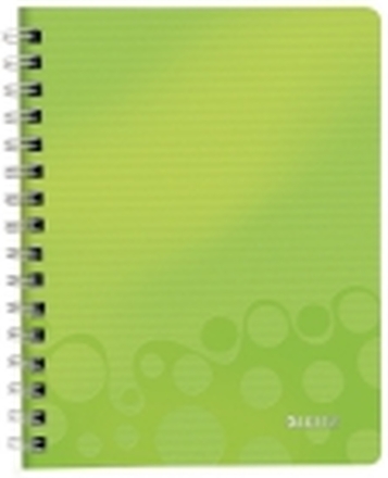 Notesbog Leitz WOW, A5, linjeret, 80 ark, grøn