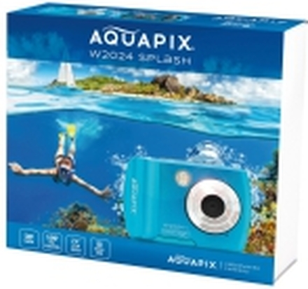 Easypix Aquapix W2024 Splash - Digitalkamera - kompakt - 5.0 MP / 16.0 MP (interpolert) - 720 p - under vannet inntil 3 m - isblå