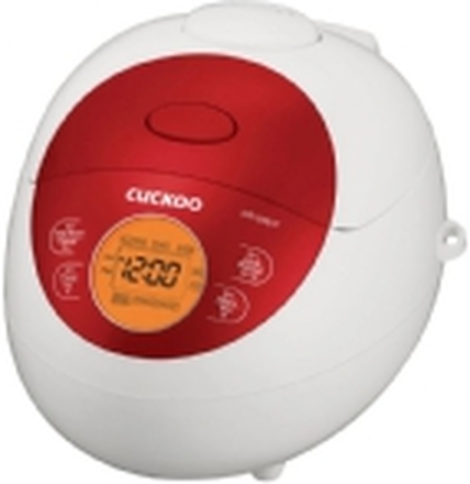 Cuckoo CR-0351F, Rice Cooker, White & Red, 0,54 L, Aluminium, LCD, 1,2 m cable