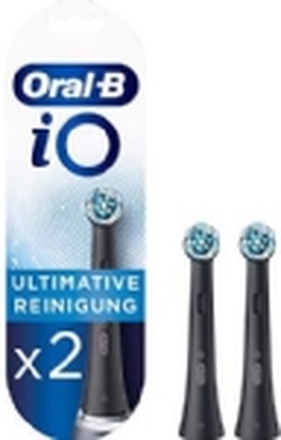 Oral-B iO Series Ultimate Clean Tannbørstehoveder - Svart - 2-pak