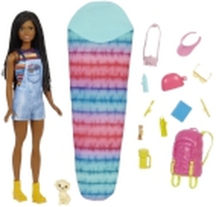 Barbie - Camping Doll with Puppy - Brooklyn (HDF74) /Dolls and Dollhouses /Multi