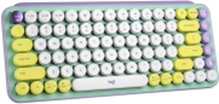 Logitech POP Keys Wireless (Med Emoji Keys) - Tastatur - Trådløs - Bluetooth / Logi Bolt USB-mottaker - Kbd: Nordic - Daydream Mint