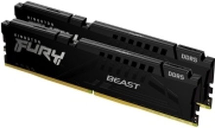 Kingston FURY Beast - DDR5 - sett - 16 GB: 2 x 8 GB - DIMM 288-pin - 5600 MHz / PC5-44800 - CL40 - 1.25 V - ikke-bufret - on-die ECC