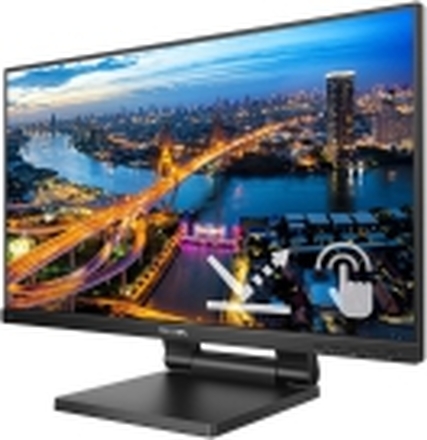 Philips B Line 222B1TC - LED-skjerm - 22 (21.5 synlig) - berøringsskjerm - 1920 x 1080 Full HD (1080p) @ 75 Hz - IPS - 250 cd/m² - 1000:1 - 4 ms - HDMI, VGA, DisplayPort - høyttalere - svart tekstur