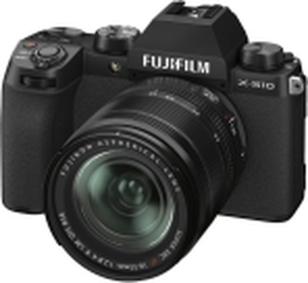 Fujifilm X Series X-S10 - Digitalkamera - speilløst - 26.1 MP - APS-C - 4K / 30 fps - 3optisk x-zoom XF 18-55 mm R LM OIS-linse - Wi-Fi, Bluetooth - svart